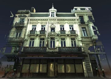 3D puntenwolk gevel Vlaanderenstraat Gent